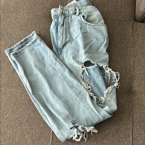 BDG Light Blue High Rise Distressed Jeans